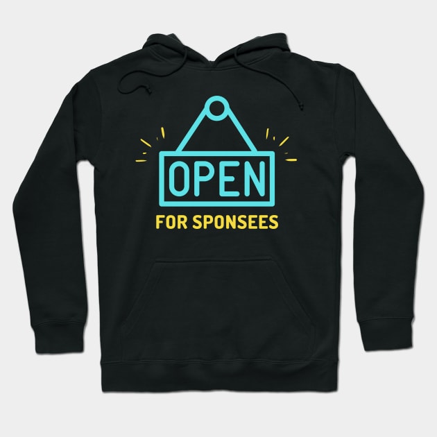 Open For Sponsees Alcoholic Recovery Hoodie by RecoveryTees